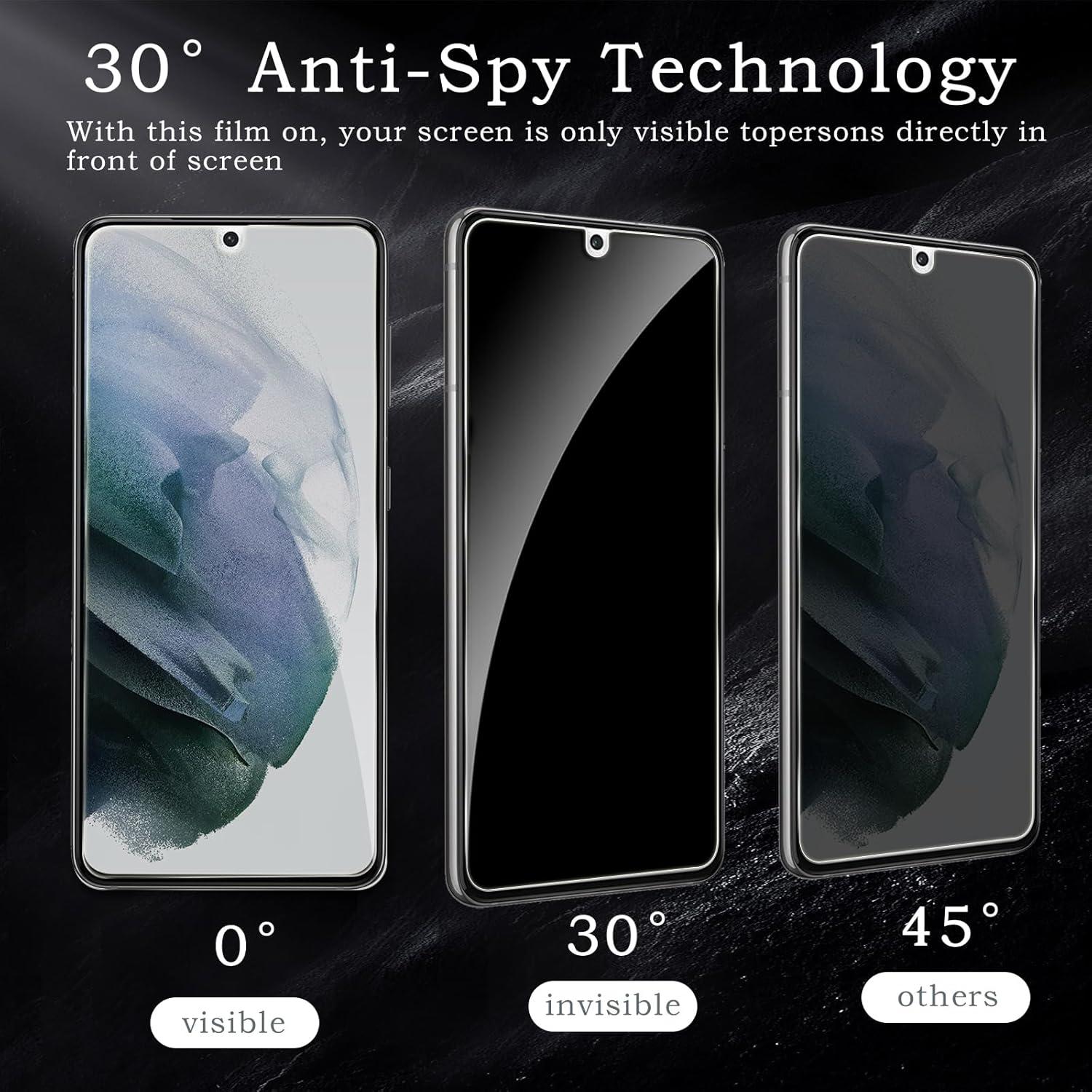 Sichtschutz Samsung Galaxy S21 Anti-Spy Schutzfolie 9H Härte