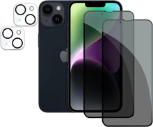 2er Set iPhone 14 Sichtschutz Anti-Spy Folie 9H Härte