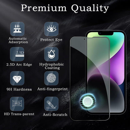 2er Set iPhone 14 Sichtschutz Anti-Spy Folie 9H Härte