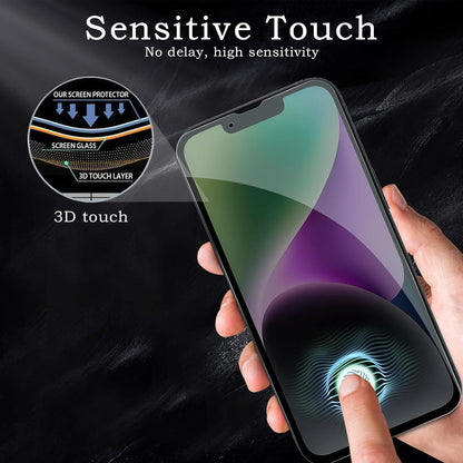2x iPhone 14 Sichtschutz & Kameraschutz Set | Anti-Spähen Folie | HD Blickschutz | 9H Härte | Fingerabdruck-resistent
