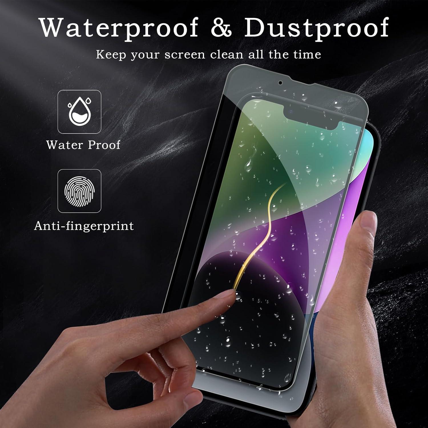 2x Sichtschutz Kameraschutz iPhone 14 Panzerglas 9H Härte