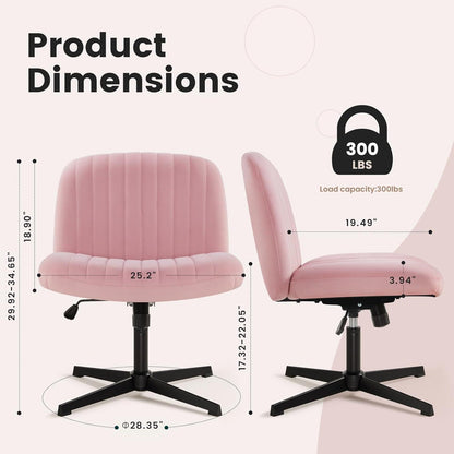 Ergonomischer Bürostuhl samtgepolstert höhenverstellbar