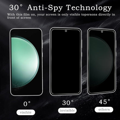 2x Sichtschutz Panzerglas für Samsung Galaxy S23 FE, HD Blickschutz, 9H Härte