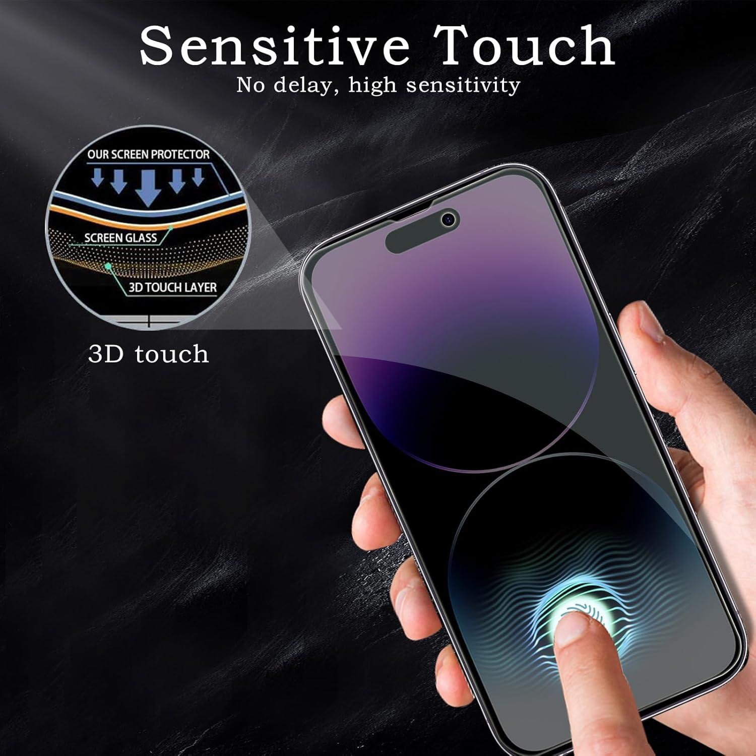 Sichtschutz & Kameraschutz für iPhone 14 Pro max, Anti-Spy, 9H