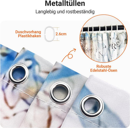 Duschvorhang Meeresschildkröte Polyester Stoff 100x180cm wasserabweisend