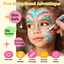 Kinderschminke Set Regenbogen Split Cake Palette für Fasching & Halloween
