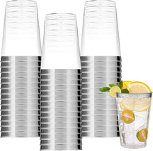 60er Set Silber Rand Partybecher 300ml Wiederverwendbar Hartplastik