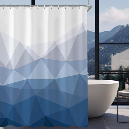 Lerores Duschvorhang Geometrischer Verlauf 180x180cm wasserabweisend Badevorhang 12 Ösen