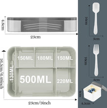 BPA-freie Brotdose Kinder mit 5 Fächern | 1330ml Lunchbox