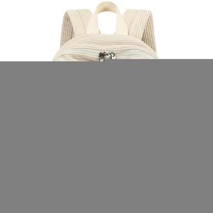 Damen Rucksack klein Cord Beige mit Mini Geldbörse