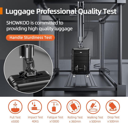 SHOWKOO XL Hartschalenkoffer Leicht 77cm TSA-Schloss Schwarz