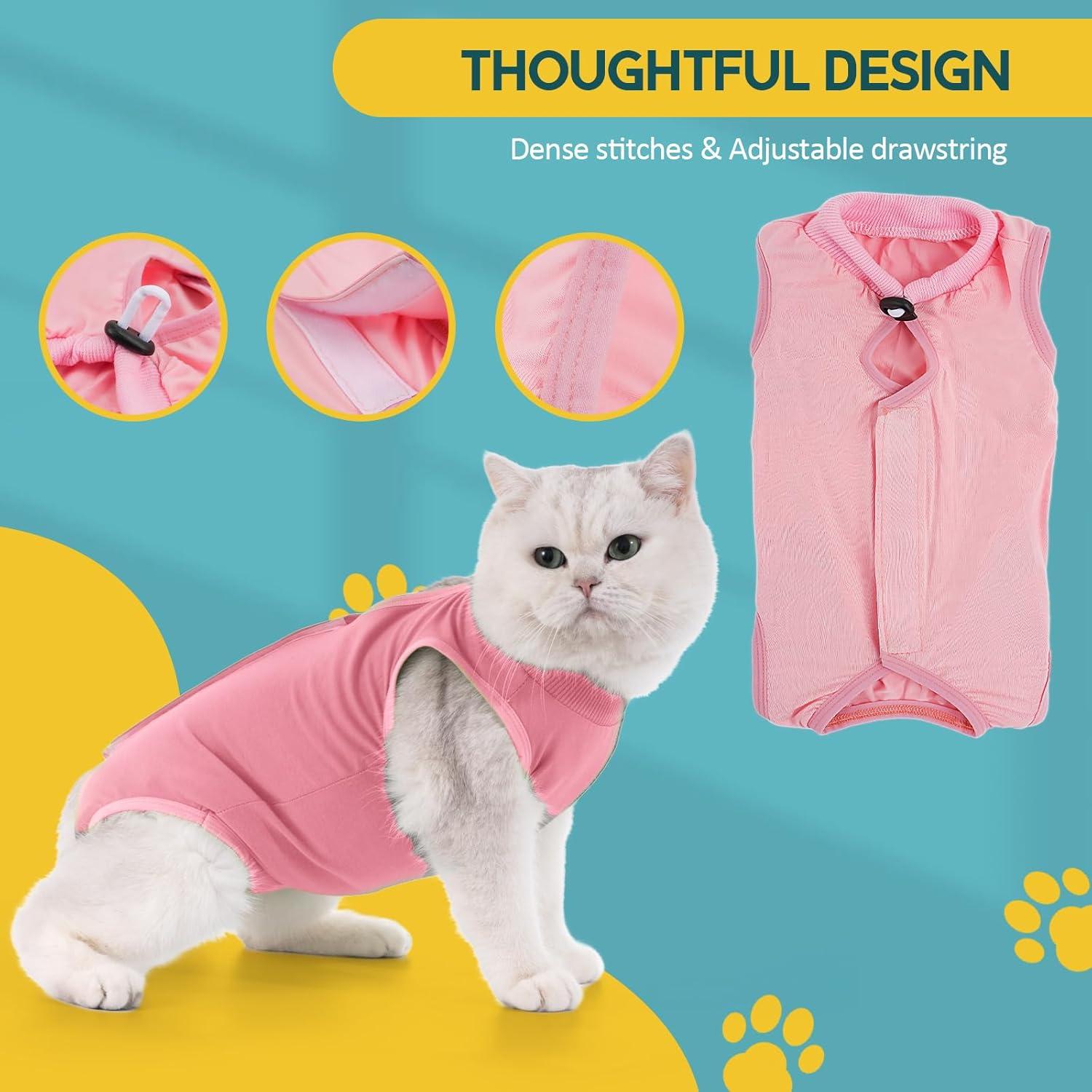 Katzenbody Erholungsanzug Modal Recovery Kastration Entwöhnung Suit S-Rose