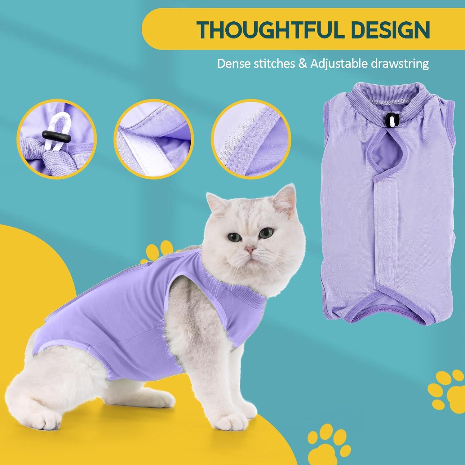 Katzenbody Erholungsanzug Kastration Leckschutz Suit M-Lavender