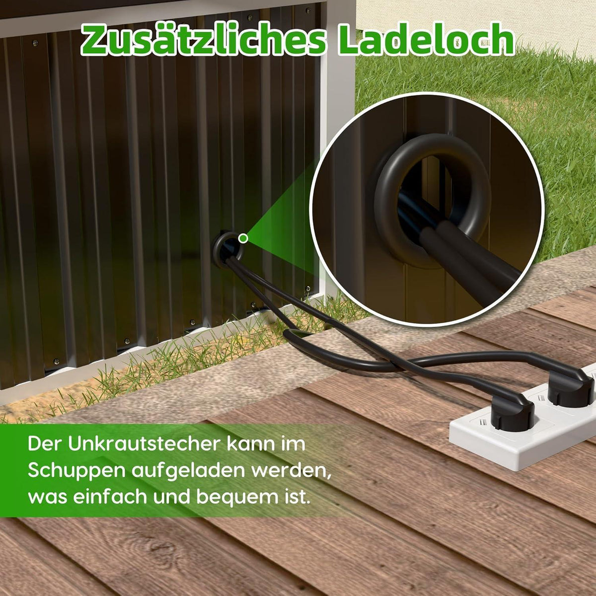 Metall Mähroboter Garage mit Satteldach – Schutz & Stauraum