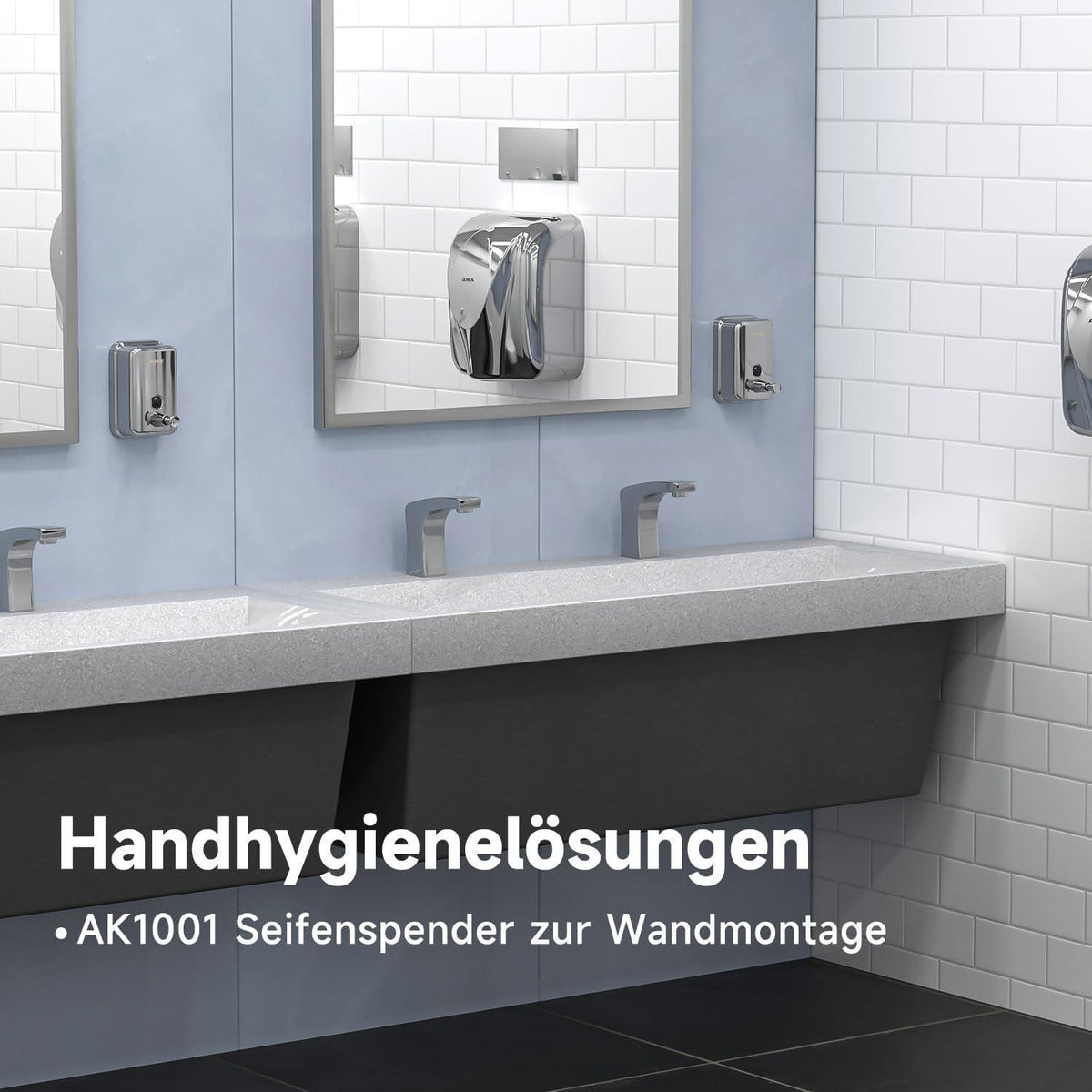 Edelstahl Seifenspender Wandmontage 500ml mit Füllstandanzeige