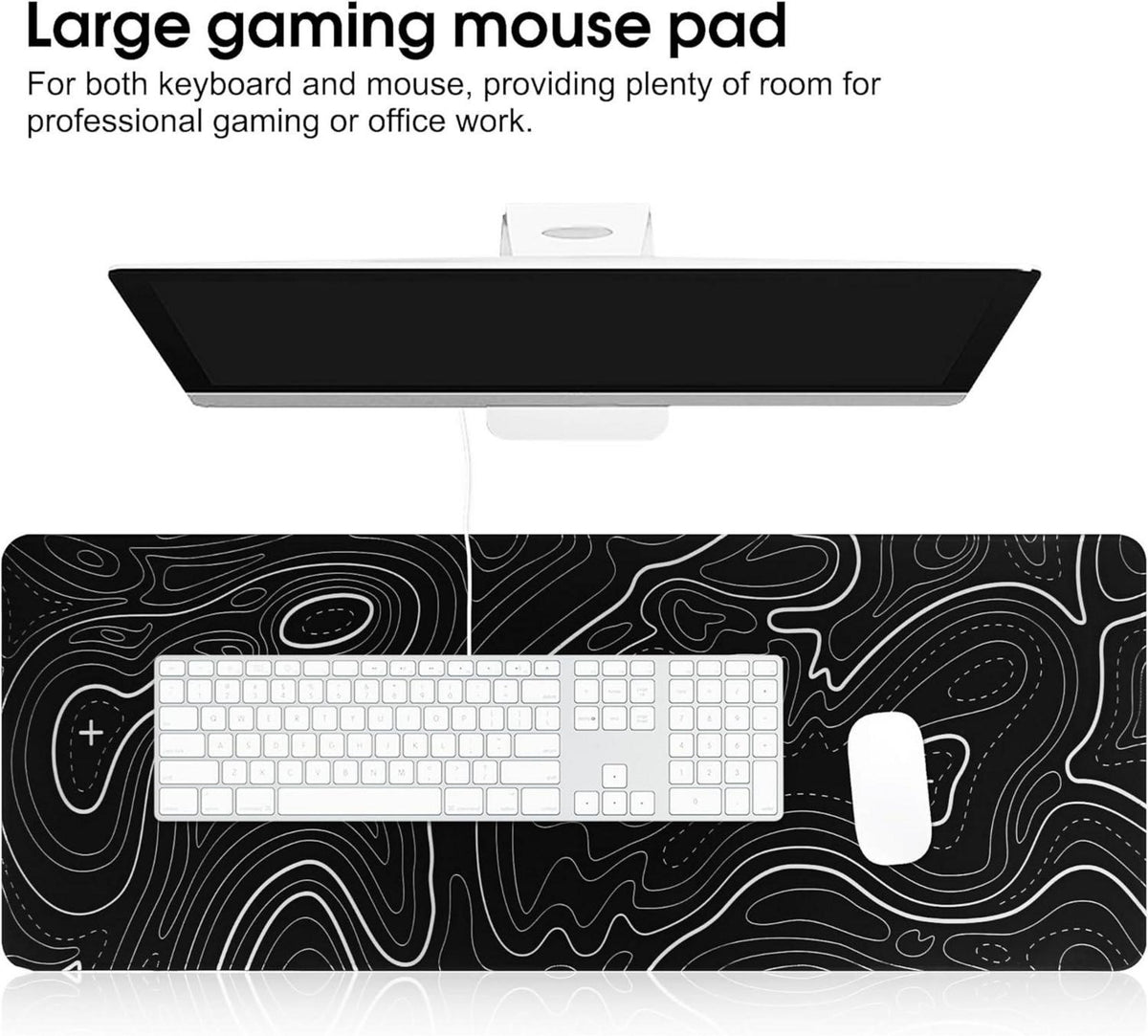 HoYiXi Mauspad XXL 800x300x3mm Gaming Mausmatte Schwarz