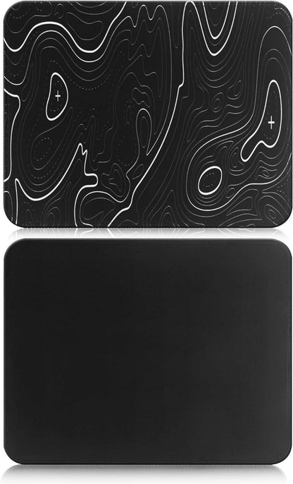 2er Pack Mauspad Set Schwarz wasserdicht 270x210x3mm mit Anti Rutsch