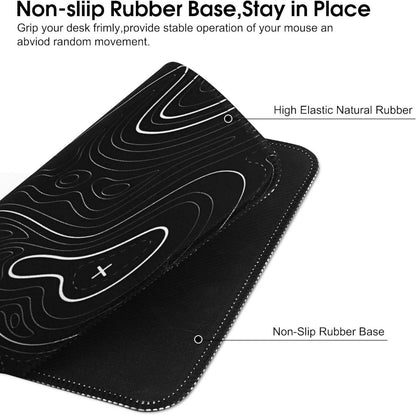 HoYiXi Mauspad Set 2er Pack Schwarz 270 x 210 x 3 mm wasserfest vernähte Kanten rutschfester Gummiboden