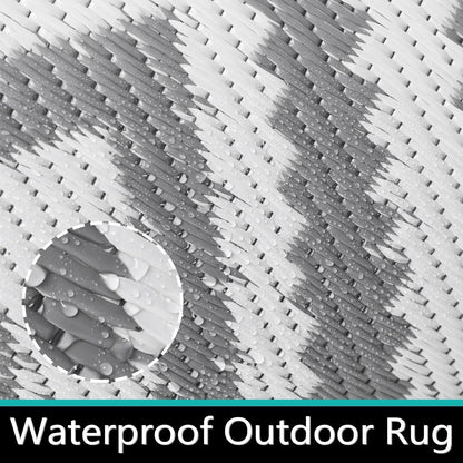 Wetterfester Outdoor Teppich Grau 180x270 cm – Wasserfest & Leicht