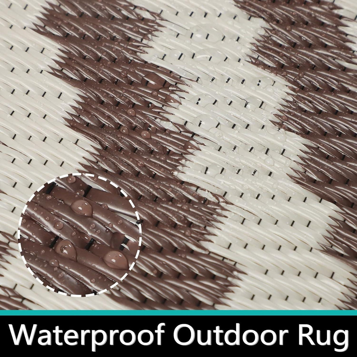 Outdoor Teppich Wetterfest Balkon Gartenteppich 150x245 cm Beige
