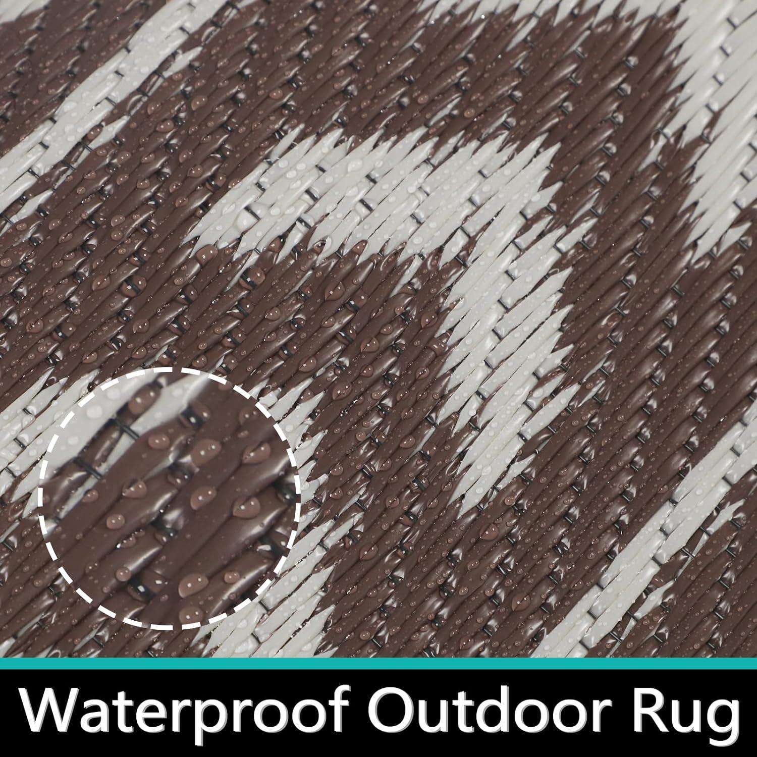 Outdoor Teppich Kunststoff Wendeteppich 150x245 cm Camping
