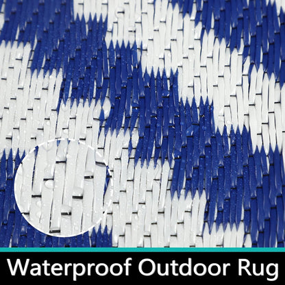 Outdoor Teppich Wetterfest Kunststoff Wendbar Gartenteppich 150x245cm