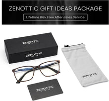 ZENOTTIC Herren Blaulichtfilter Lesebrille Eckiger Rahmen Anti-Glanz Schutz