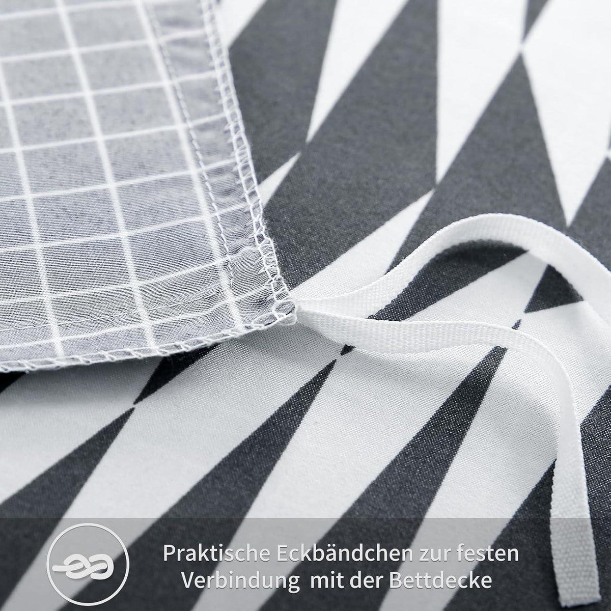 Schwarze Bettwäsche 135x200 4tlg Set Mikrofaser Lichter Muster
