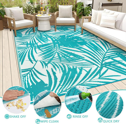 Wetterfester Outdoor Teppich 150 x 245 cm Terrasse Garten
