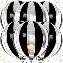 Silvester Deko Folienballon Schwarz Silber 22 Zoll 4D Happy New Year