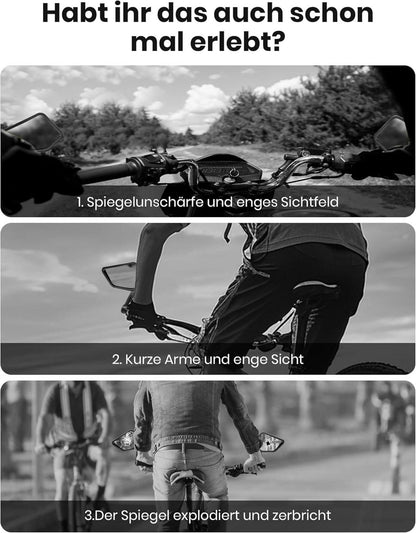 COICER Fahrradspiegel Rechts 360° verstellbar E-Bike