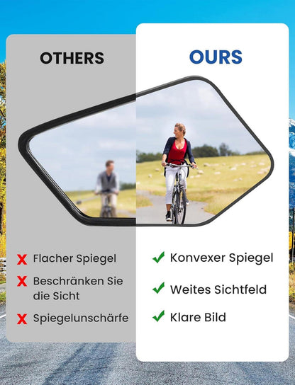 Fahrradspiegel Rechts extra großer Spiegelfläche für E-Bike E-Scooter