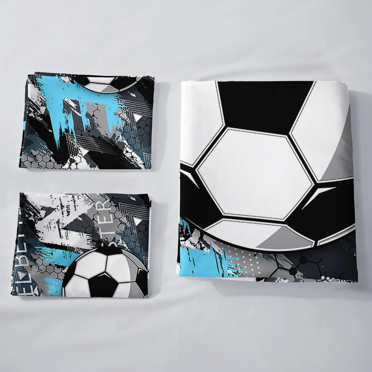 Fußball Bettwäsche Set für Kinder mit Graffiti-Druck 200x200 cm
