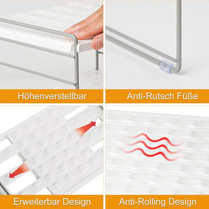 Flaschenregal Stapelbar Erweiterbar Flaschenhalter Kühlschrank Schrank