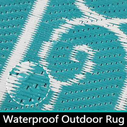 Outdoor Teppich Wetterfest Wendbar Leicht Balkon Garten Picknick