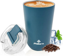 Thermobecher Kaffee to go Becher 380ml Blau auslaufsicher Vacuum Cup