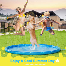 Pecute Sprinkler Wasser-Spielmatte Splash Pad Blau