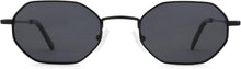 Achteckige Polarisierte Sonnenbrille Vintage Metall Rahmen