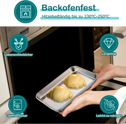 Homikit Klein Backblech Edelstahl Rechteckig 23,7x17,8x2,5cm