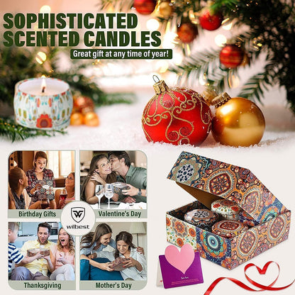4er Duftkerzen Set Geschenkset für Frauen Entspannung