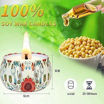 4er Duftkerzen Set Geschenkset für Frauen Entspannung