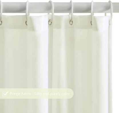 Duschvorhang Wasserabweisend Antischimmel Polyester Beige 100x180 mit 6 Ringen