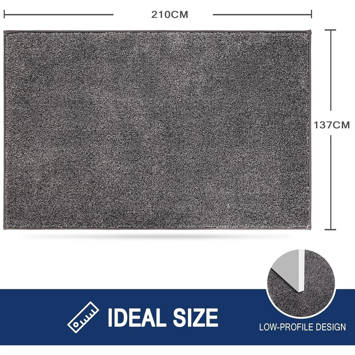 Schmutzfangmatte Innen 137x210 cm – Rutschfest & Waschbar