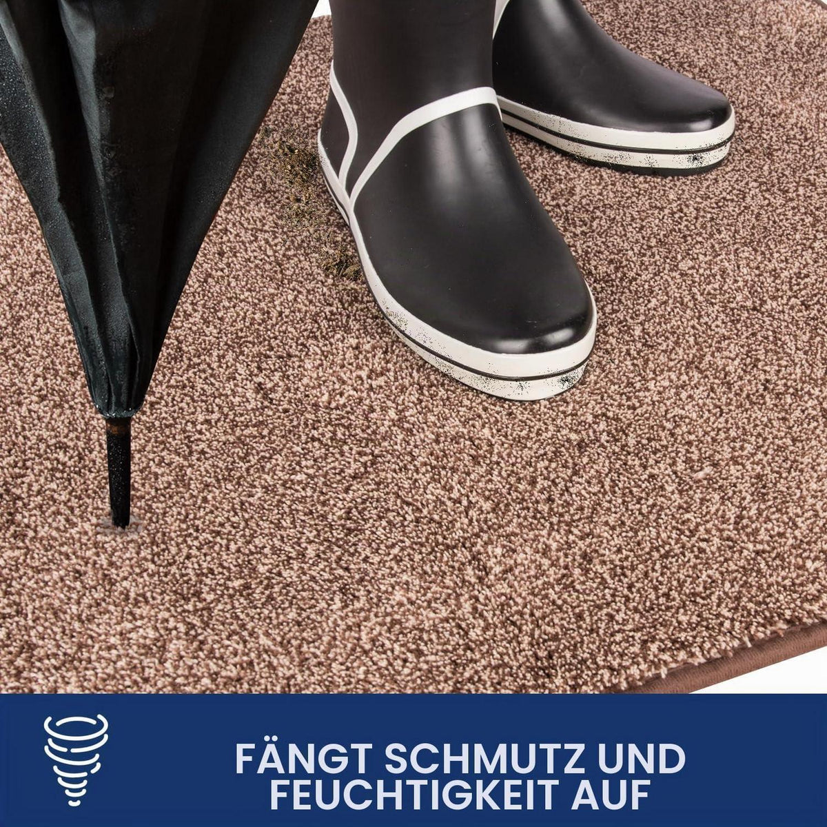 Schmutzfangmatte Braun 137x210 cm – Rutschfest & Waschbar