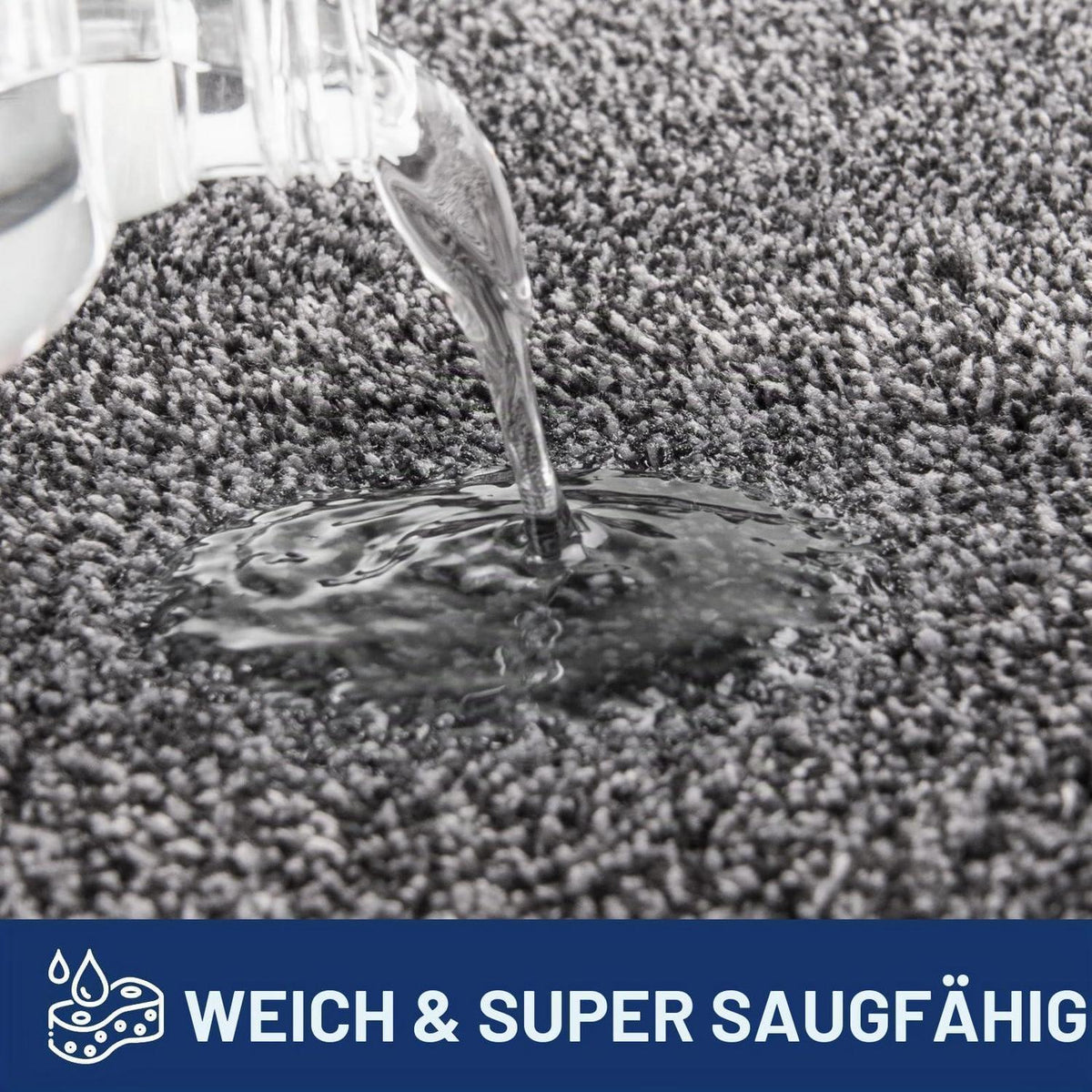 Schmutzfangmatte 180x270 cm – Hellgrau-Schwarz Fußmatte für Innen