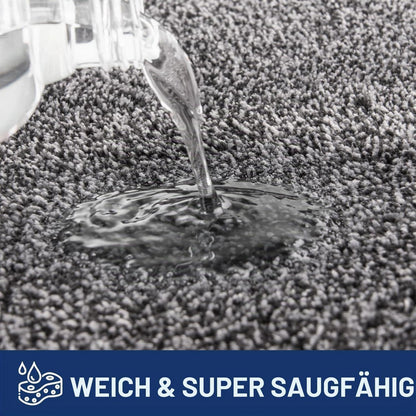 Schmutzfangmatte 180x270 cm – Hellgrau-Schwarz Fußmatte für Innen