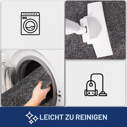 Schmutzfangmatte 180x270 cm – Hellgrau-Schwarz Fußmatte für Innen