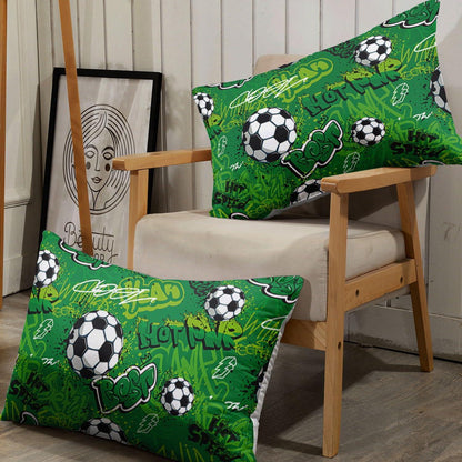 Fußball Bettwäsche Set für Kinder – Graffiti Cartoon Design 200x200cm