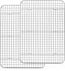 Auskühlgitter Edelstahl 2er Set Groß 39x28,7x2cm Kuchen Backgitter