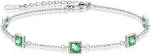 Geburtsstein Armband Silber 925 Zirkonia Verstellbar Damen Gerschenk
